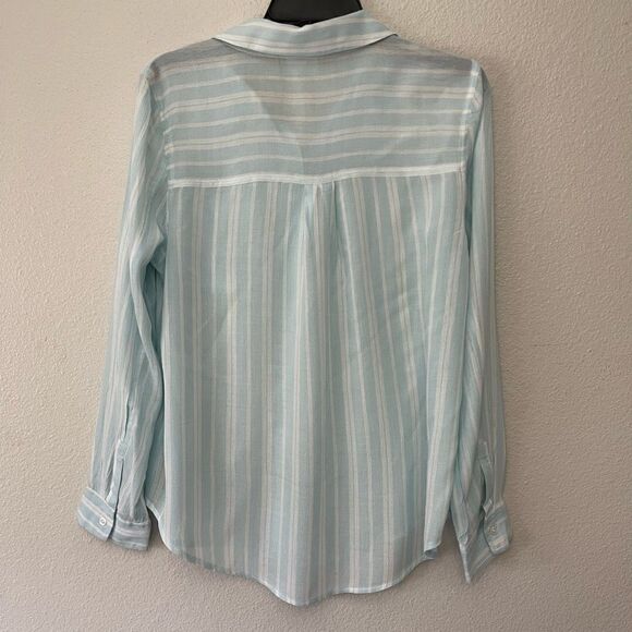 Abound Semi Sheer Button Down Blouse Size Small NWT - Picture 2 of 4